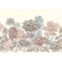 Overig Fotobehang Painted Trees - Meerkleurig - 2,80m X 400cm