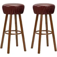vidaXL Barstoelen 2 st kunstleer bruin