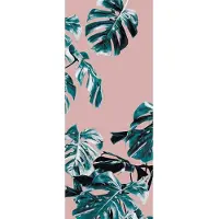 Komar Vliesbehang Digitale print vlies - Monstera Rosé Panel - Afmeting 100 x 250 cm (1 stuk)