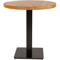 Dimehouse Bistrotafel Rond - 60 x 60 cm - Metaal - Mangohout - Eettafel