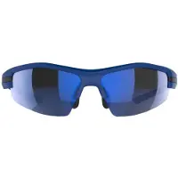 Mirage sportzonnebril met 3 lenzen: blau en zwart