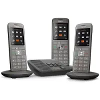 Gigaset CL660A Trio, Analoog/DECT-telefoon, Draadloze headset, Luidsprekerfunctie, 400 nummers, Identificatie van de beller, Grijs