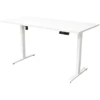 Ivol Elektrisch verstelbaar bureau - 180x80 cm - Single motor - Wit