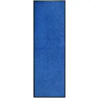 vidaXL Deurmat wasbaar 60x180 cm blauw