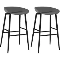 vidaXL Barstoelen 2 st grijs