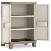 Kis kunststofkast "Excellence", laag model, kleur: zand