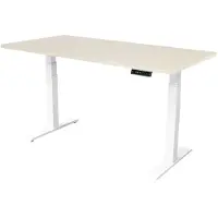 Sedero Elektrisch verstelbaar bureau - 160x80 cm - Dual motor - Wit / Licht eiken