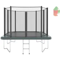 Akrobat Orbit Above The Ground Trampoline met Veiligheidsnet - 305 x 183 cm - Antraciet