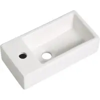 Guido Gusto Fontein Mia 40.5x20x10.5cm mat wit inclusief afvoerplug links
