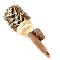 Olivia Garden Expert Blowout Shine Borstel Wavy Bristles Gold&Brown Brush Ø65mm