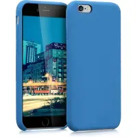Kwmobile telefoonhoesje geschikt voor Apple iPhone 6 / 6S - Hoesje met siliconen coating - Smartphone case in blauw