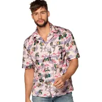 Boland Hawaiiblouse Flamingo Roze Man