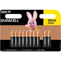 Duracell 10 Stuks - Duracell MEGA PACK LR03 / AAA / R03 / MN 2400 1.5V alkaline batterij