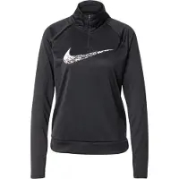 Nike Dri-fit Swoosh Hardlooptop Met Lange Mouwen In Zwart