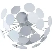 LINDBY Plafondlamp , Kinan, dimbare, Wit, Woonkamer, Kunststof, Modern