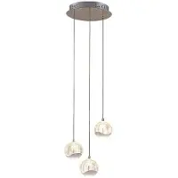 LUCANDE Hanglampe , Hayley, Doorzichtig, Woonkamer, Glas, Modern