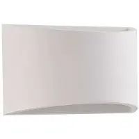 LINDBY Wandlamp Heiko, dimbaar, wit / opaal, Woon-/ Eetkamer, Gips / Klei, Modern, wandlamp