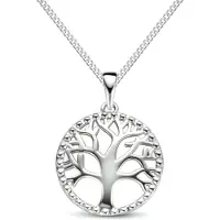 Montebello Ketting Levensboom - 925 Zilver Gerhodineerd - ∅16mm - 45cm