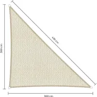 Sunfighters - 90 graden schaduwdoek - 3 x 3 x 4,2 m - Ivoor - Waterdoorlatend