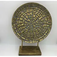 Home Sweet Home Ornament op standaard goud 44 X 56 cm metaal | 65557 | | Stoer & Sober Woonstijl