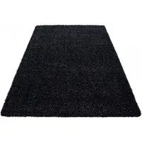 Muratap Basic shaggy vloerkleed antraciet hoogpolig- 300x400 cm