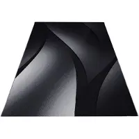 Muratap Plus vloerkleed laagpolig tapijt woonkamer zwart / grijs- 160x230 cm