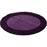 Muratap Basic rond shaggy kader vloerkleed hoogpolig- 160 cm rond