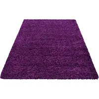 Muratap Basic shaggy vloerkleed paars hoogpolig- 300x400 cm