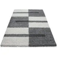 Muratap Gala shaggy vloerkleed / wit hoogpolig- 100x200 cm