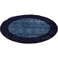 Muratap Basic rond shaggy kader vloerkleed hoogpolig- 160 cm rond