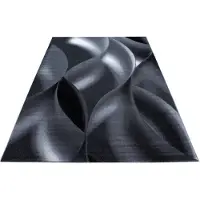 Muratap Plus vloerkleed laagpolig tapijt woonkamer grijs / zwart- 160x230 cm