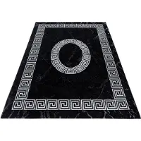 Muratap Plus vloerkleed laagpolig tapijt woonkamer zwart / wit- 200x290 cm