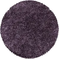 Muratap Monaco soft rond shaggy hoogpolig vloerkleed lila / 200 cm rond