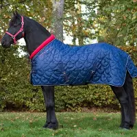 QHP Staldeken Q Friesian 250gr - maat 135/185 - Navy
