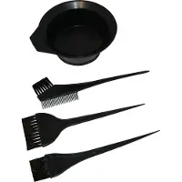 GS Quality Products Professionele haarverfset 4-delig - haarverfkwast (3x) en verfbak voor haarverf