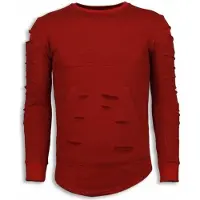 Justing 3d stamp paris trui damaged sweater