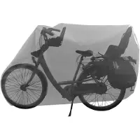 CUHOC Mamafiets Hoes met 2 zitjes Zwart - Red label - Fietshoes met Slotgaten - Ademende Fietshoes- waterdichte zwarte