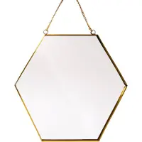 QUVIO Spiegel - 0,3 x 24 x 21 cm - Incl. ketting