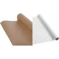 Benza Bruine en Witte kraft pakpapier cadeaupapier inpakpapier - 10 meter x 100 cm - 4 rollen