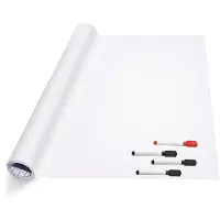 FLOKOO Whiteboard Folie Xl Zelfklevend Met 4 Stiften Met Wisser - 60 X 200 Cm