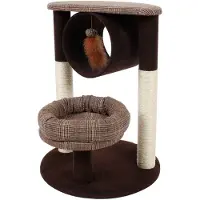 Nobleza Krabpaal Brownie Met Mand En Speeltje - 49 X 49 X 46 Cm - Bruin