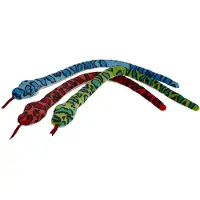 Nature Push Planet Pluche Knuffel Dieren Slang Camouflage Print Rood Van 120 Cm - Knuffeldier