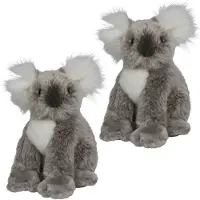 Nature Push Planet 2x Stuks Pluche Koala Beer Knuffel 18 Cm - Knuffeldier
