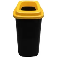 Plafor Prullenbak 28L, gemakkelijk afval recyclen – afval scheiden, afvalbakken, vuilnisbak, rood - yellow / 28L|Maat: