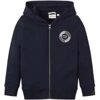 Tom Tailor Sweatvest navy / wit