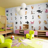 Artgeist Fotobehang XXL - Learning by playing (animals)