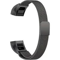 SmartphoneClip Milanees Sporthorloge Bandje Zwart voor Fitbit Ace