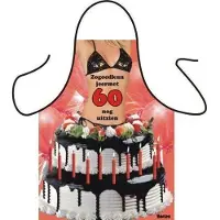 Benza Schort 60 Jaar - Sexy/Leuke/Grappige/Mooie Keukenschort - Vrouw (stoute versie)