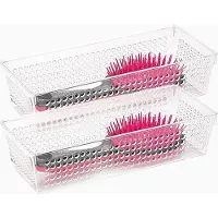 PlasticForte Opbergbakje - 12x stuks - mandje - organizer - 26 x 11 cm - transparant