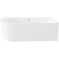 Best design Ligbad Living Half Vrijstaand 180x80 Rechts Mat Wit